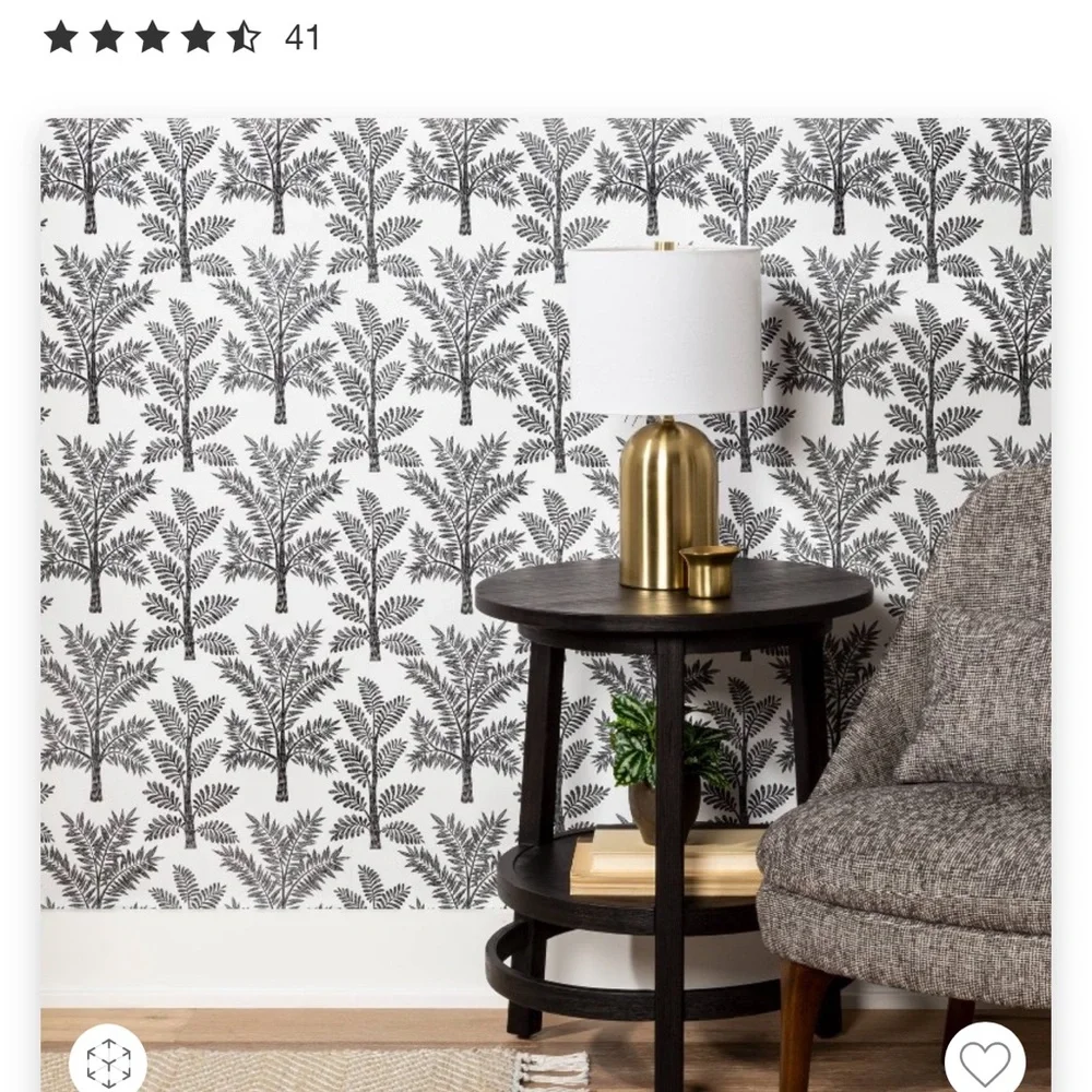 Threshold Peel & Stick Tree Toile Wallpaper Black